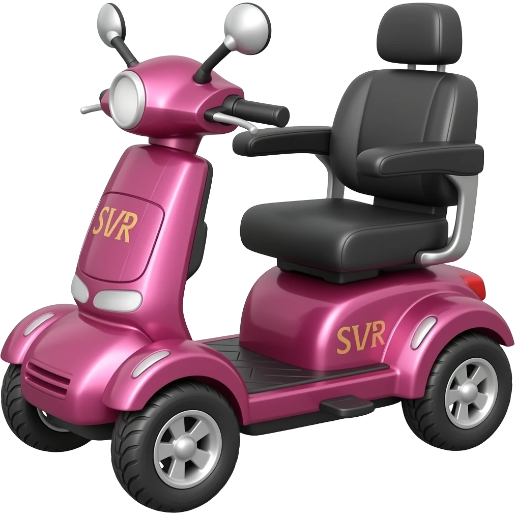 4 bands scootmobiel pink one with SVR gold letters emoji