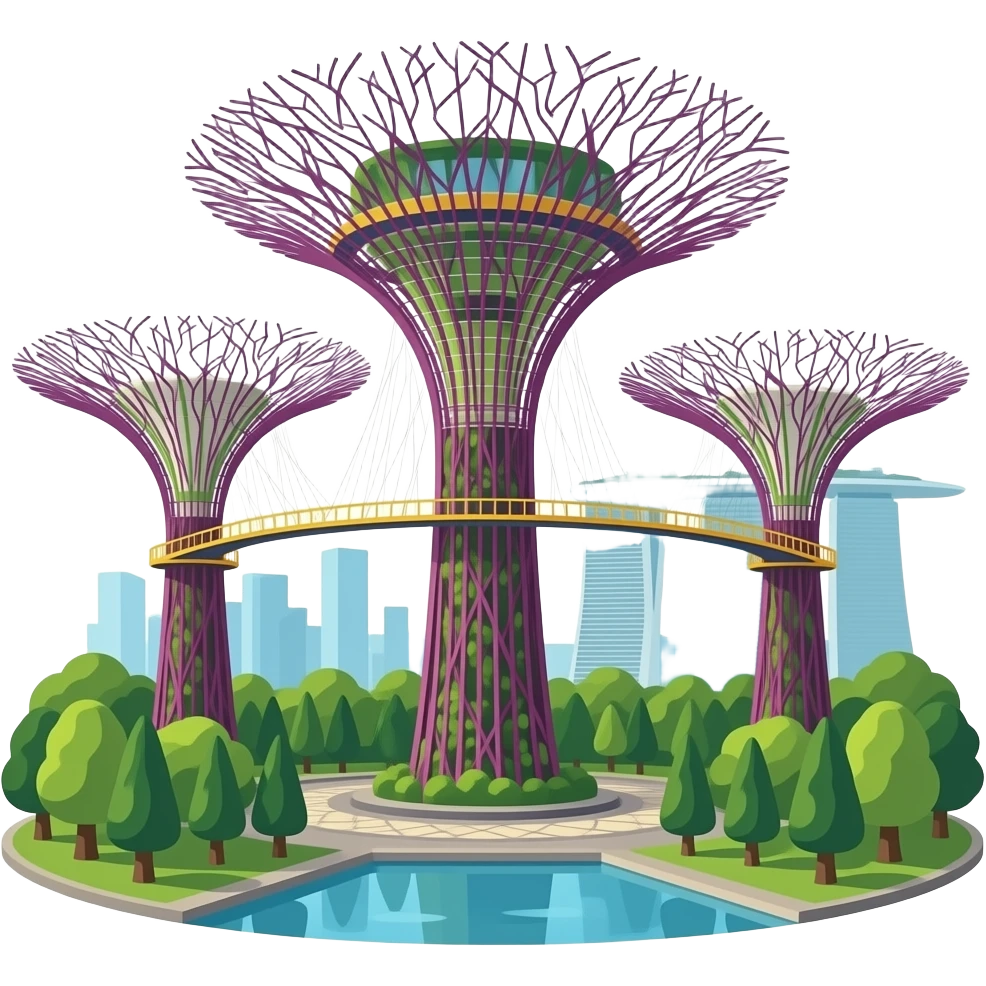 singapore Supertree Grove emoji transparent background emoji