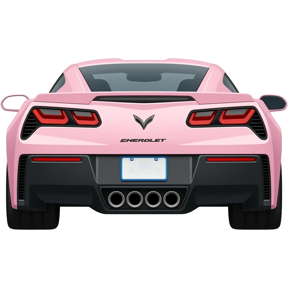 Light pink corvette that says Maddy emoji