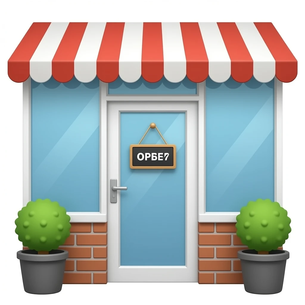 opening hours on the shop's door emoji