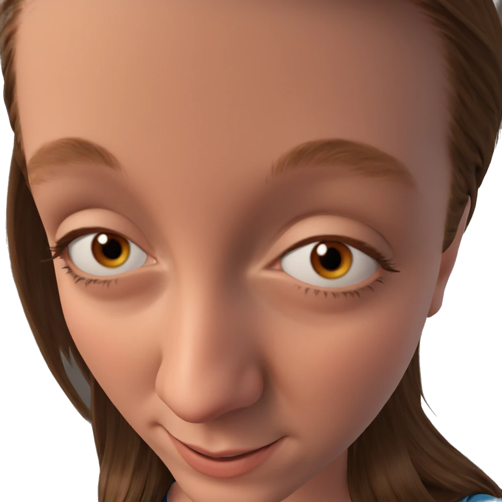 smiling girl with brown hair emoji