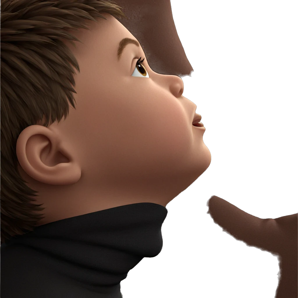 realistic male profile portrait emoji