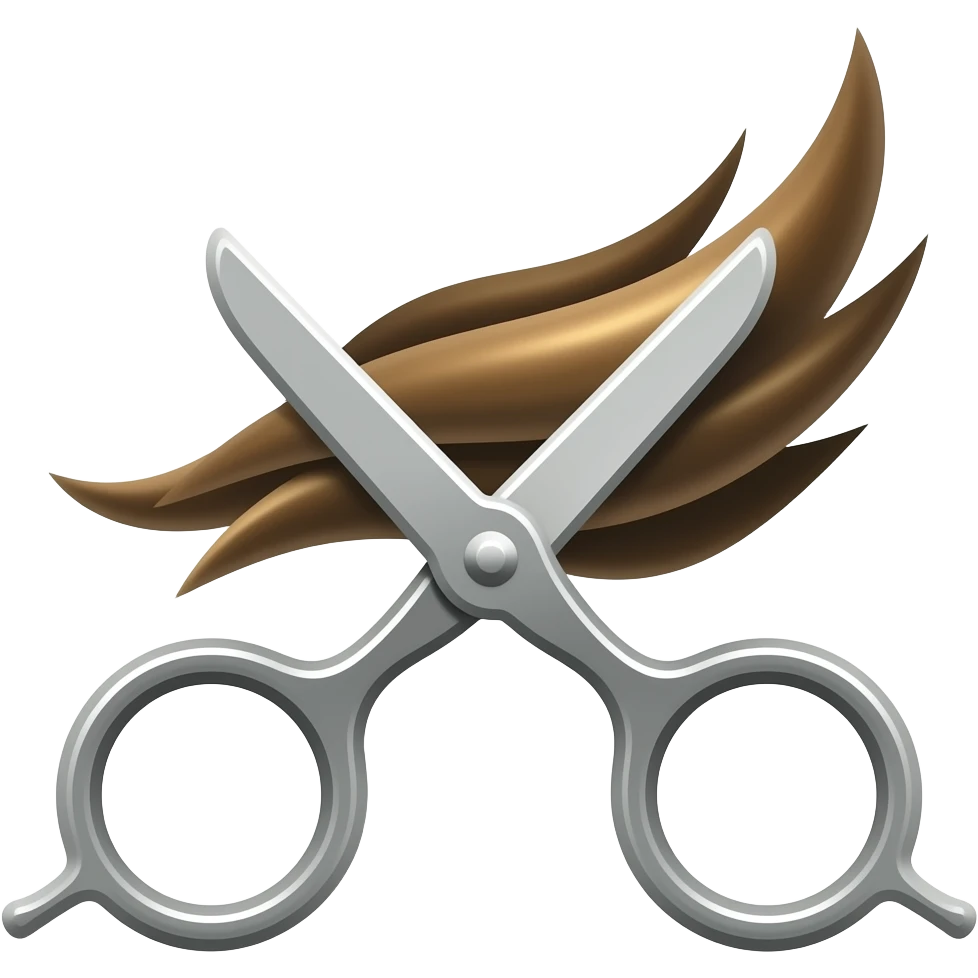 Hair cutting logo emoji
