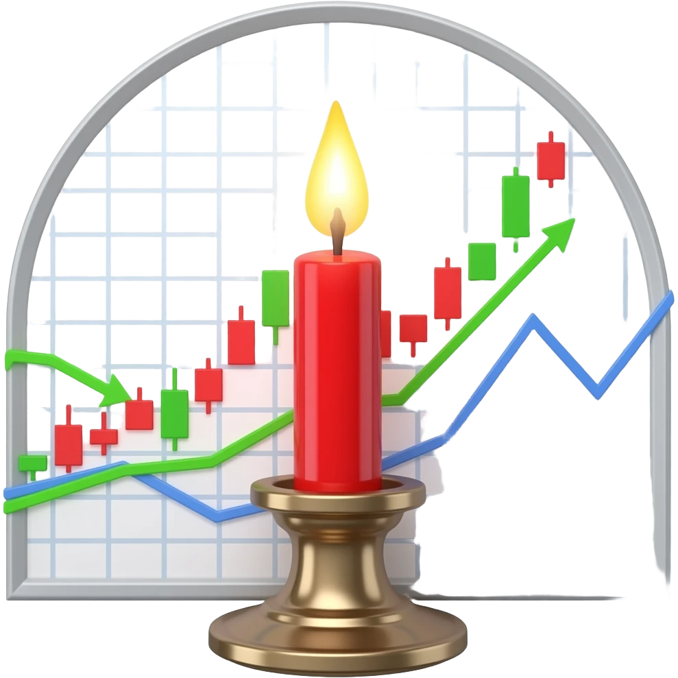 red trading candle emoji