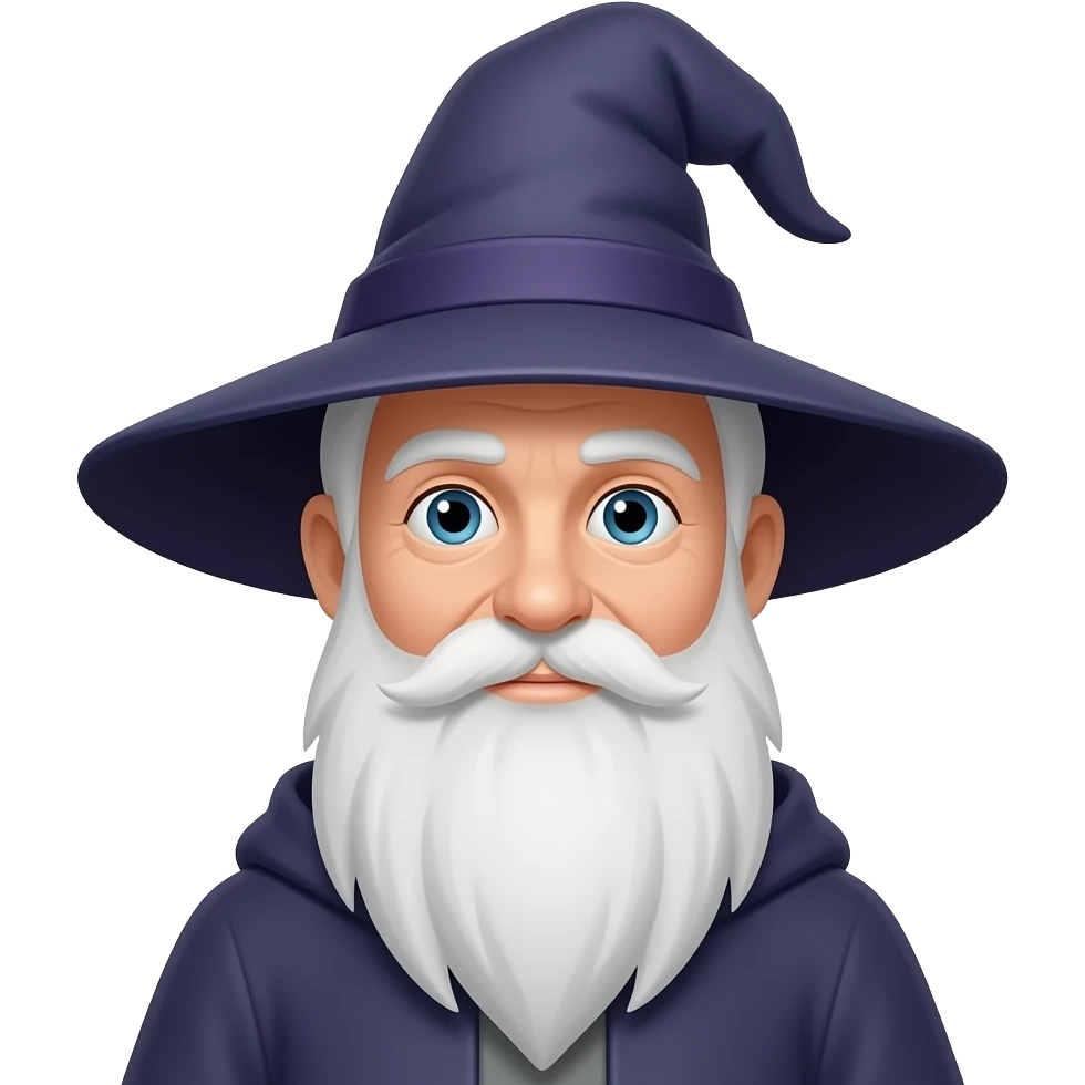 mago with face emoji