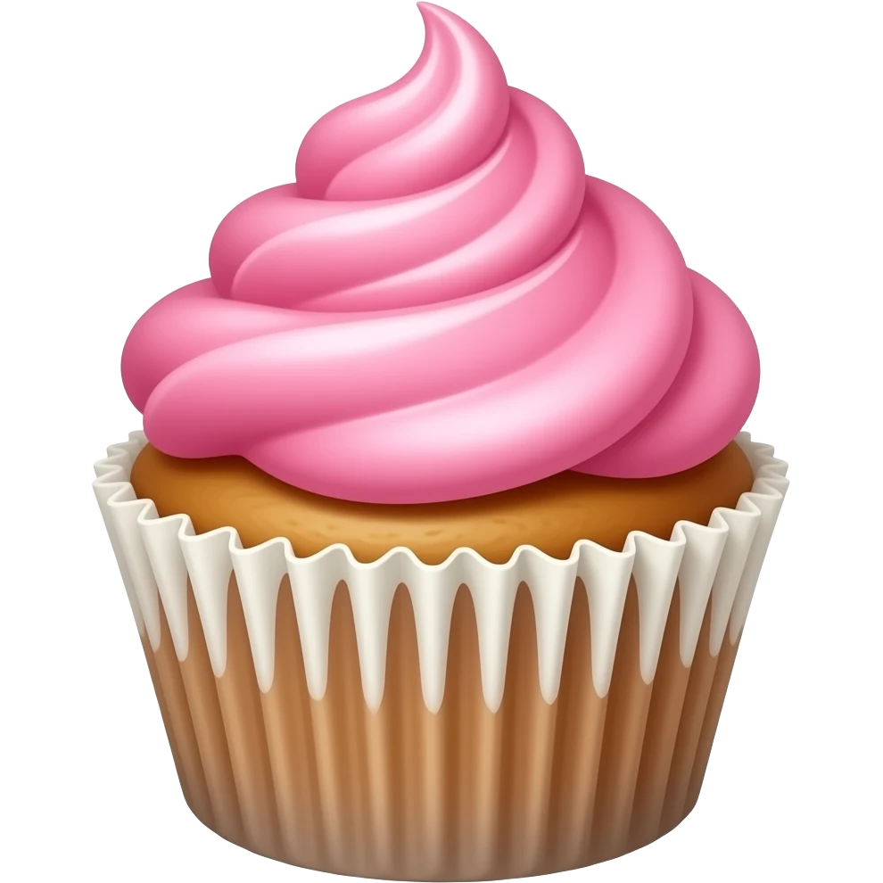Cupcake with pink icing emoji