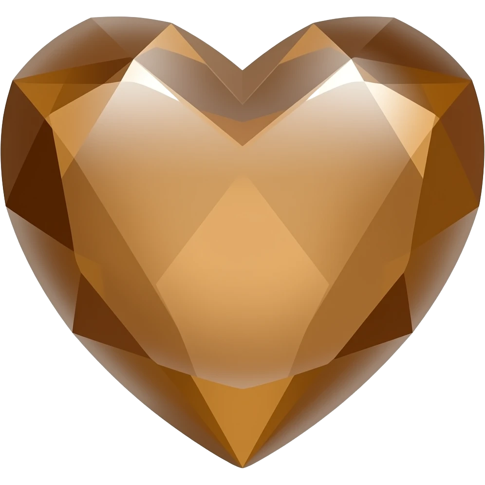crystal brown heart emoji