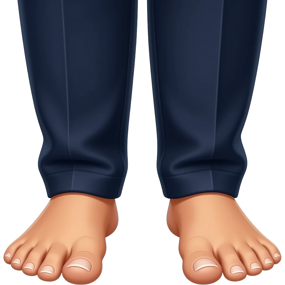 Donald trumps feet with toenails emoji