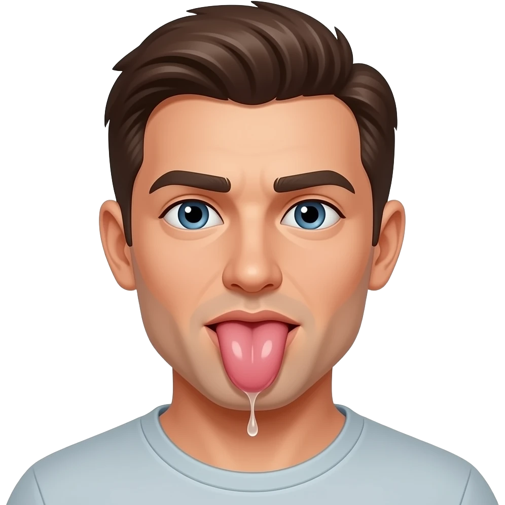 A man that is licking a wet pussy emoji
