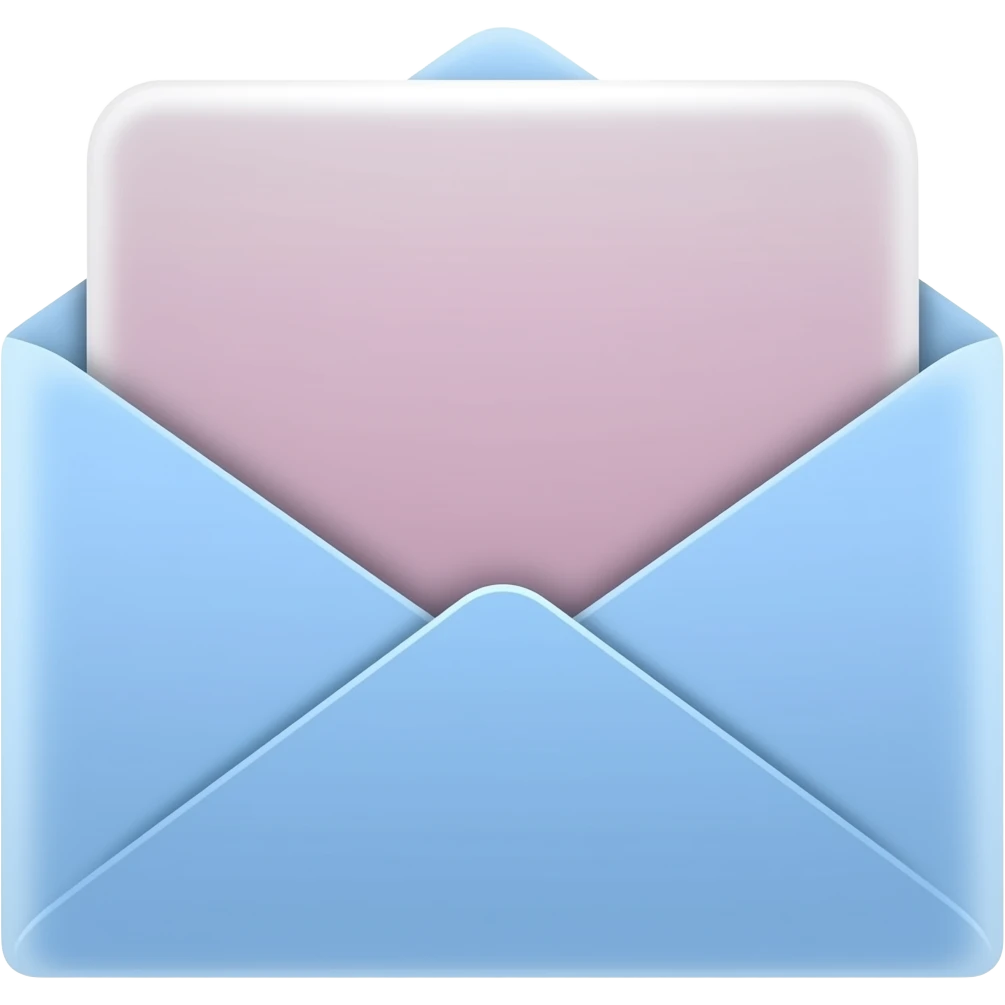 blue and pink envelope emoji