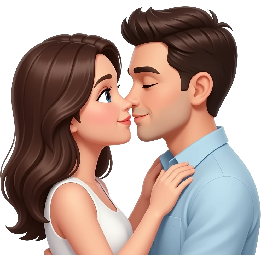 realistic intimate moment captured emoji