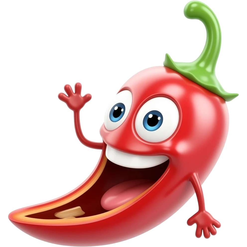 Jalapeño smiling emoji