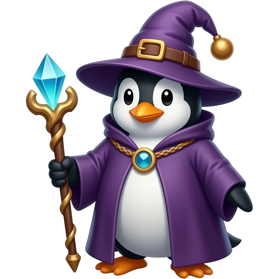 Penguin Wizard emoji