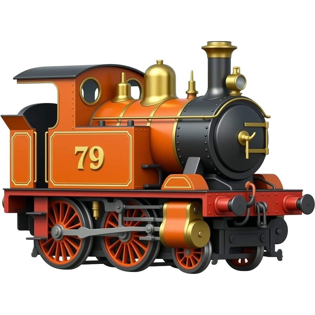 John The Tank Engine number 79 color orange emoji