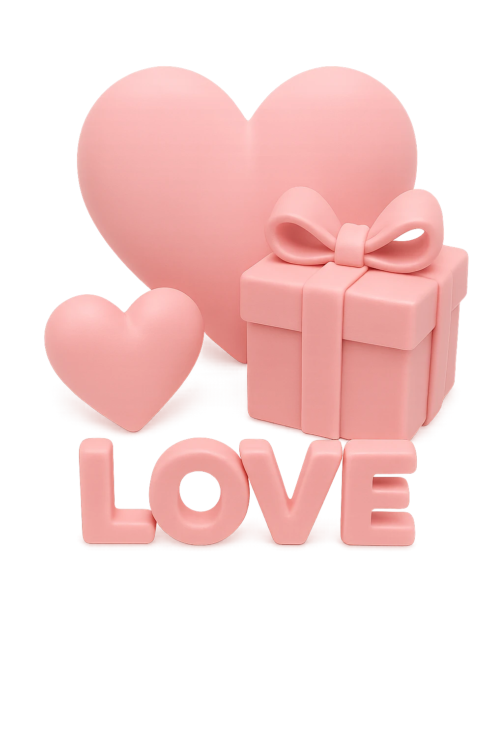 pink Valentine object. remove background emoji