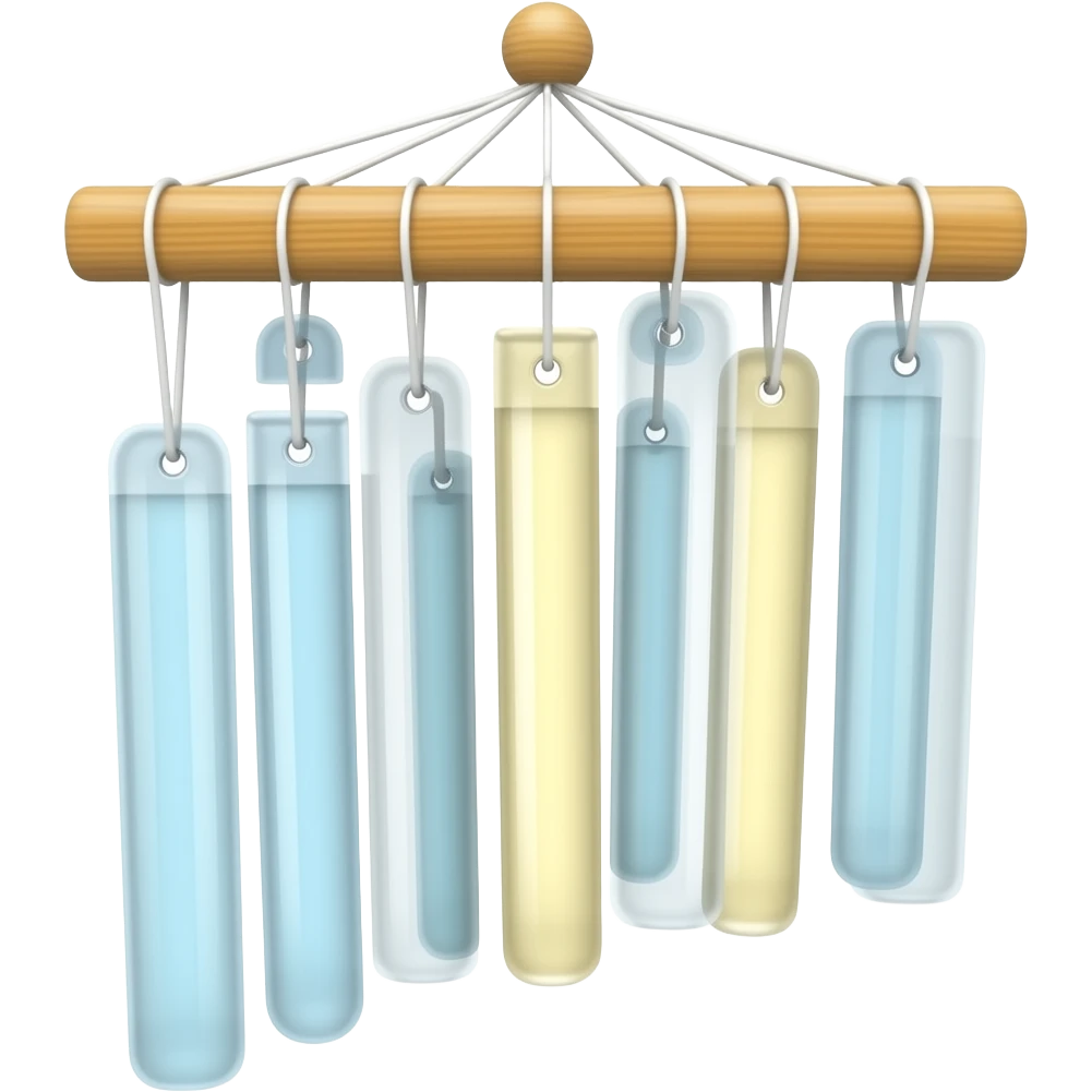 wind chimes with 1 paper emoji