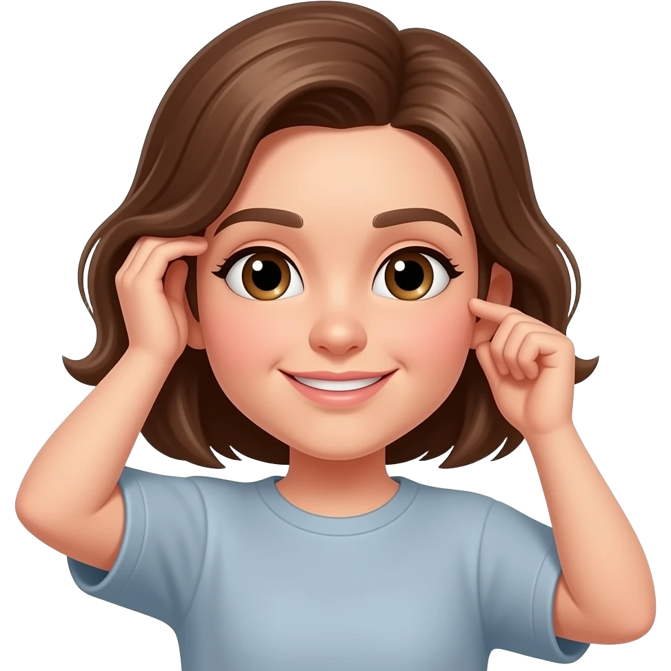 Tucking hair behind ear with a smirk, using thr mouth from this emoji 😏 emoji