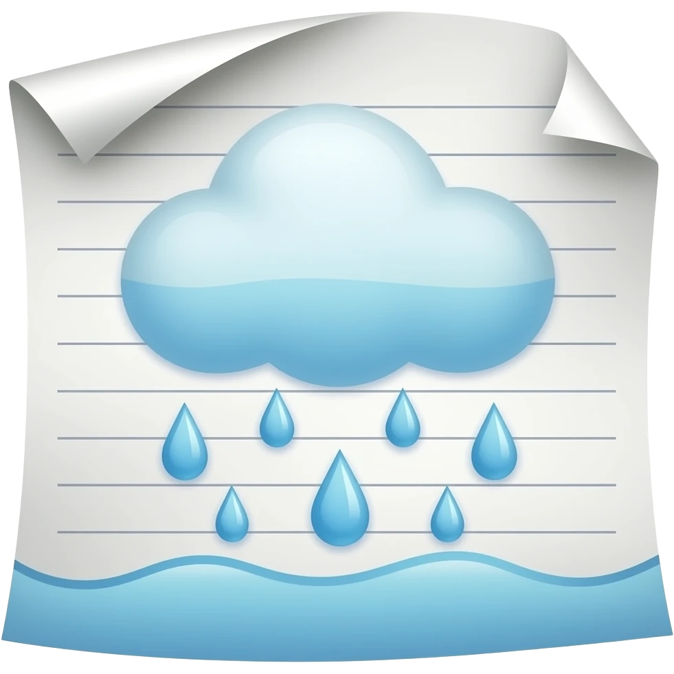 precipitation reaction written on paper emoji