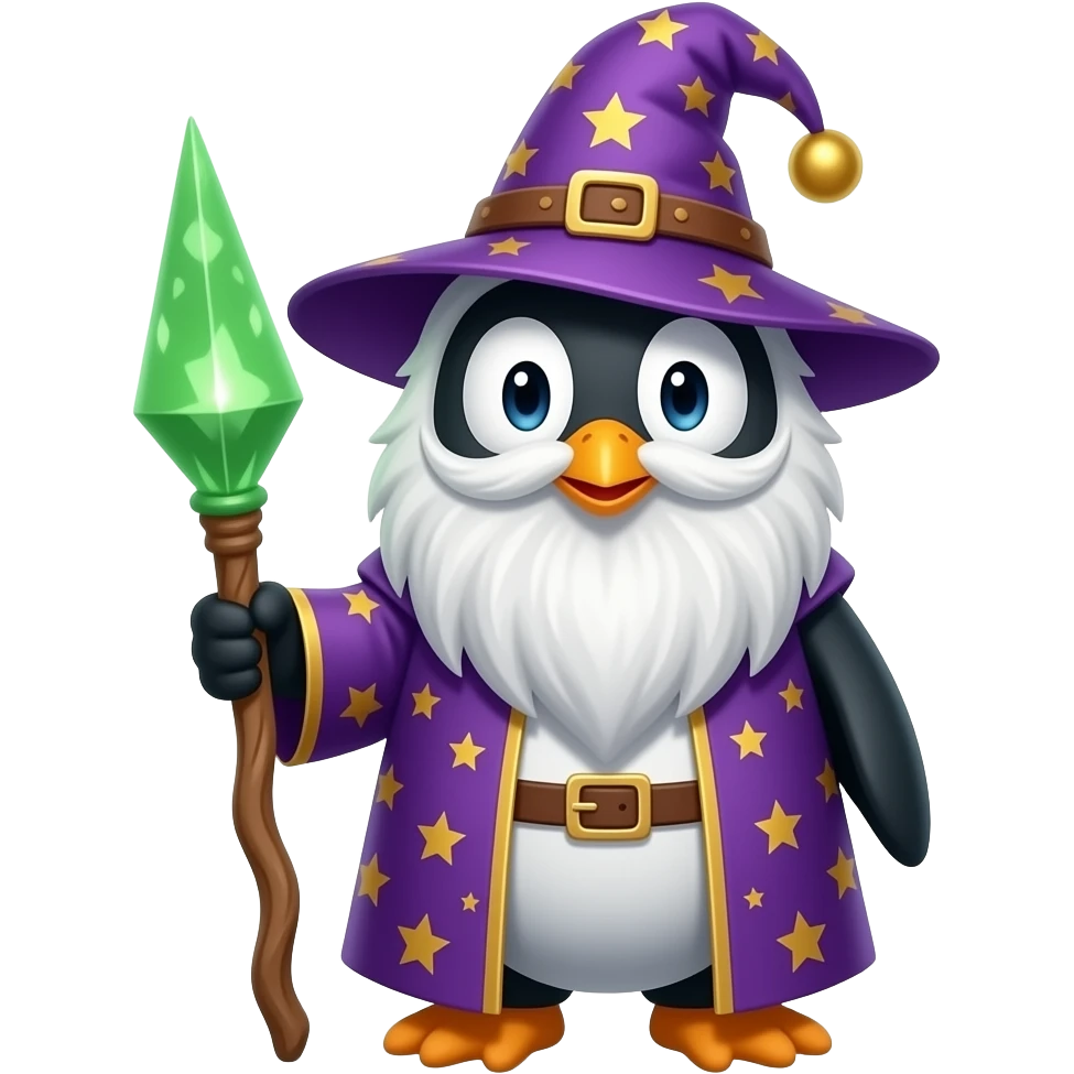 Penguin Wizard emoji