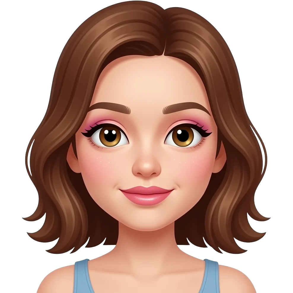 Create cute makeup emoji