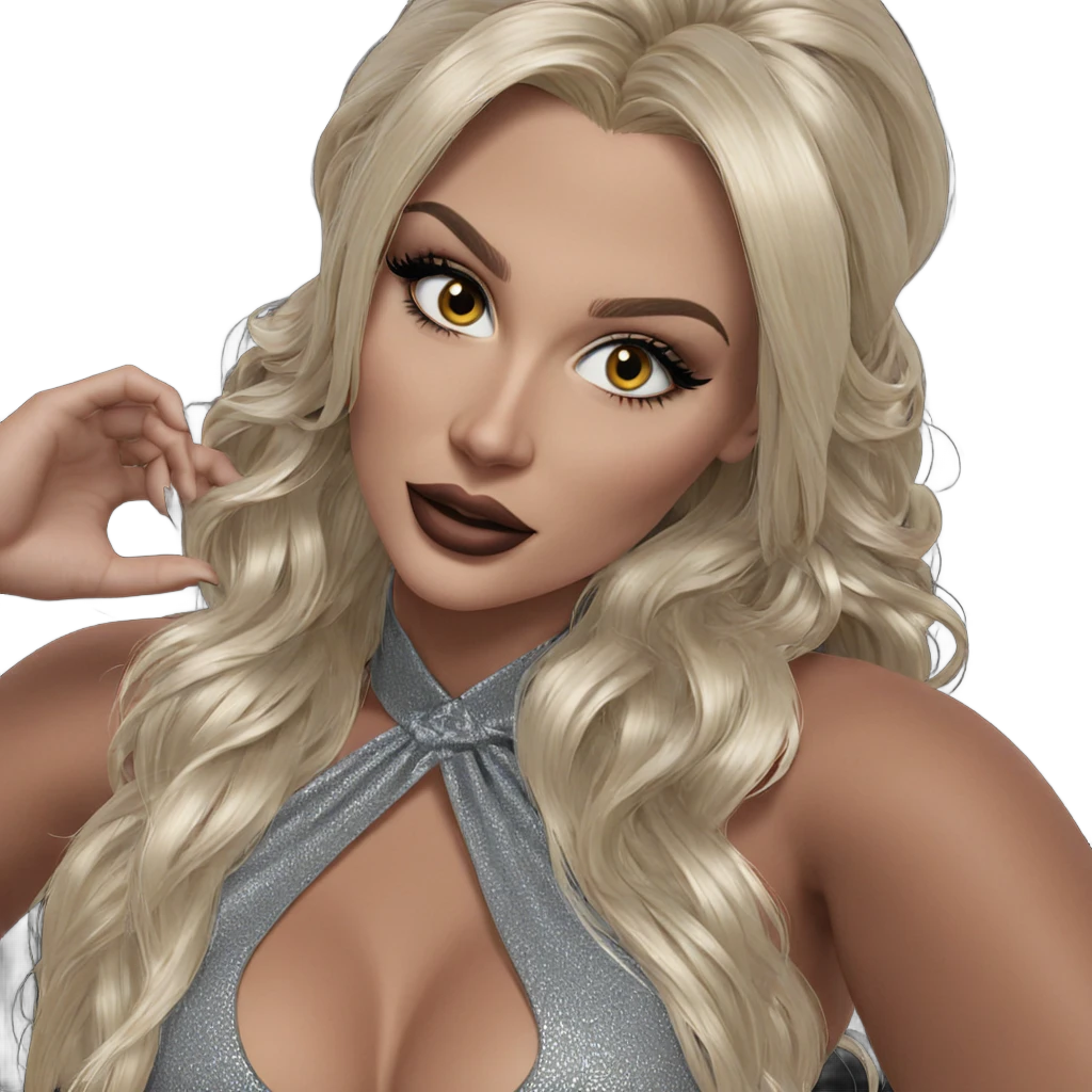 blonde beauty in dark elegance emoji