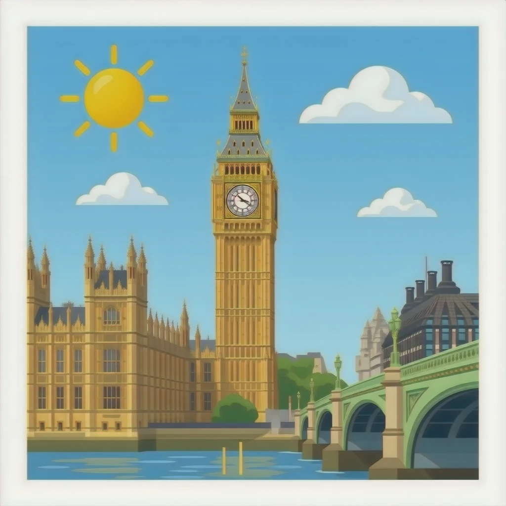 Big Ben no background emoji