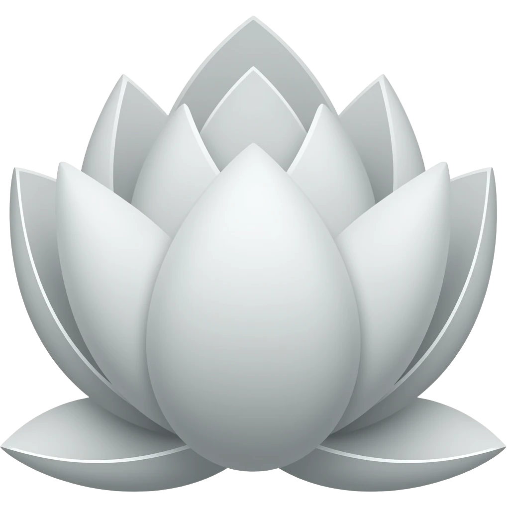 A grey lotus emoji