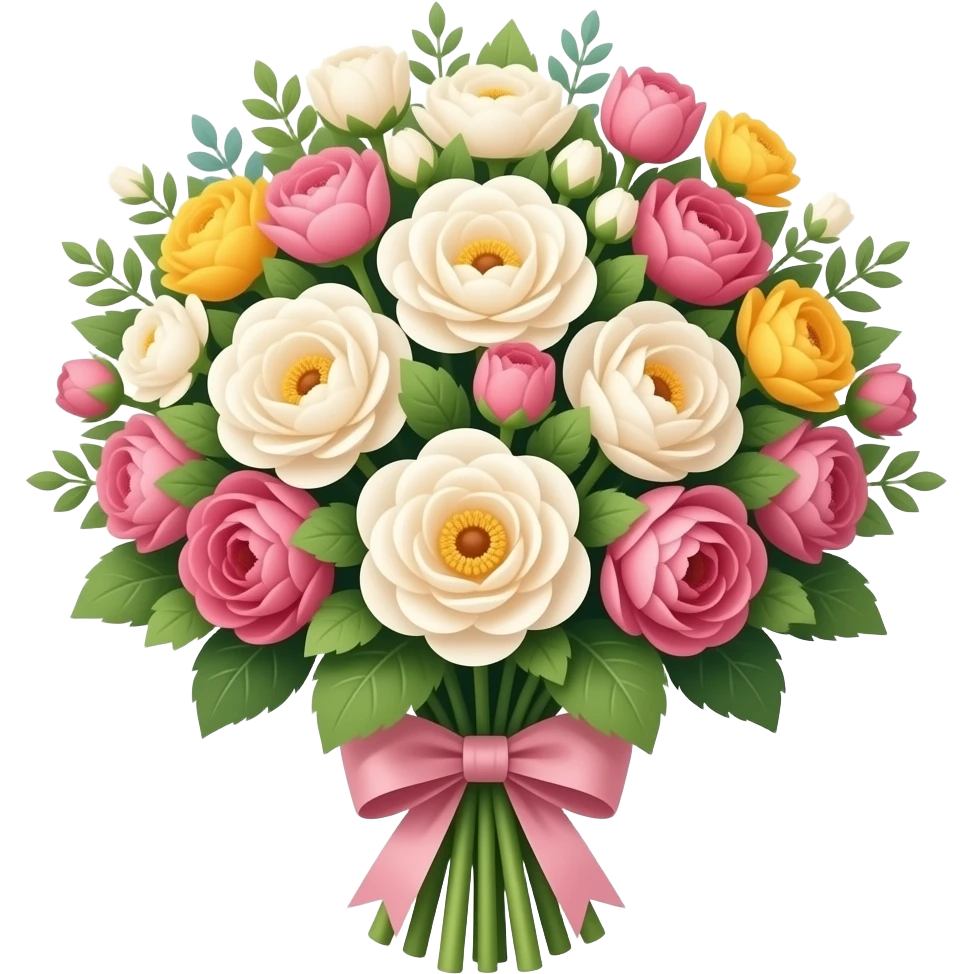 Massive flower bouquet with emoji