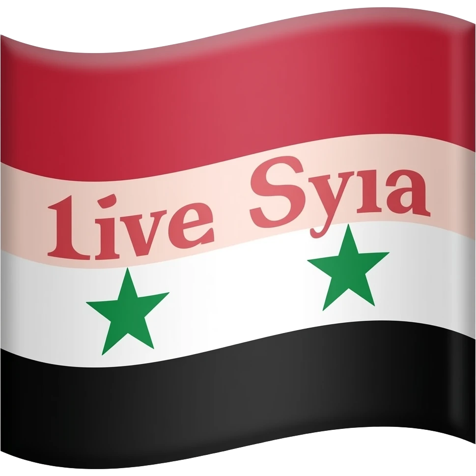 Syria flag 1960 with 3 stars emoji