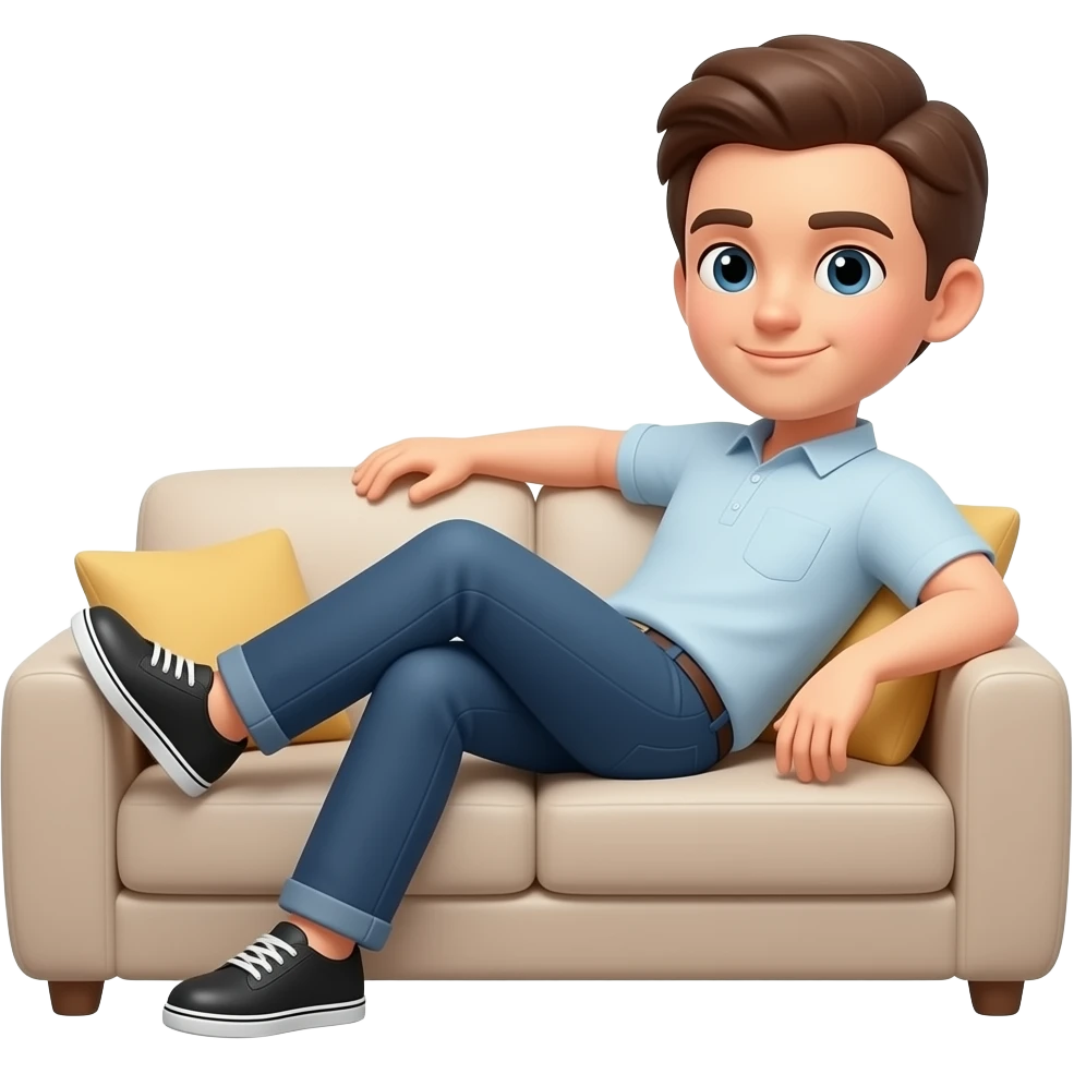 lazing around sofa emoji