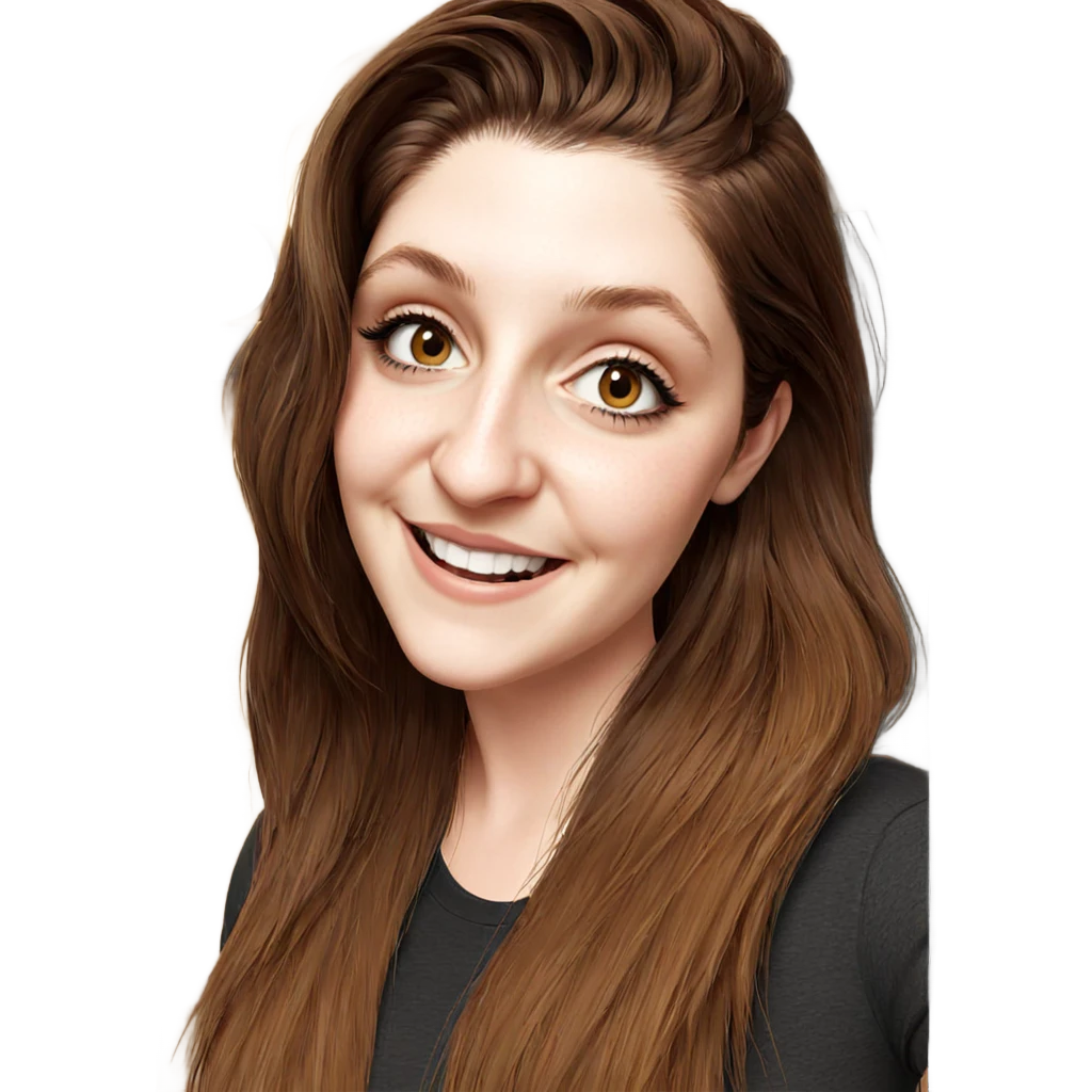 smiling girl with brown hair emoji