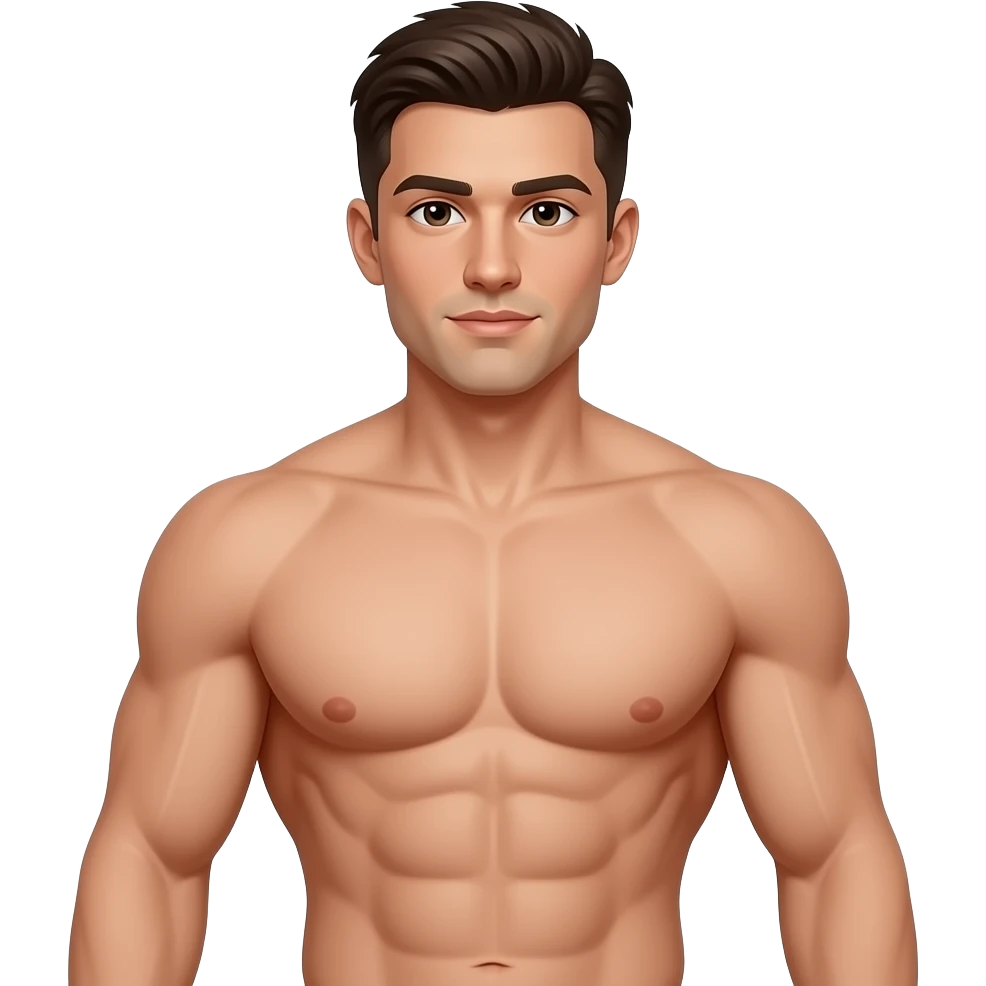 Männlicher muskulöser Körper, Brust Bauch Arme emoji