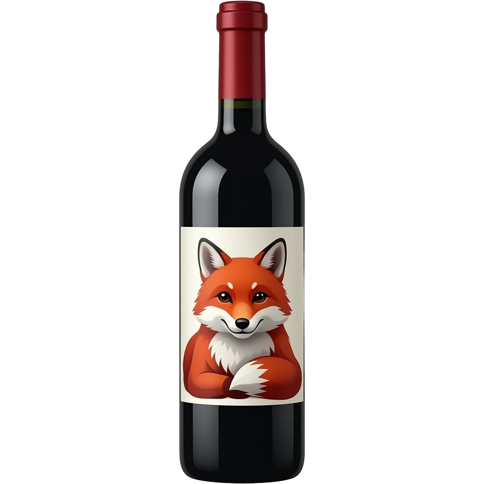roter Fuchs Rotwein flasche emoji