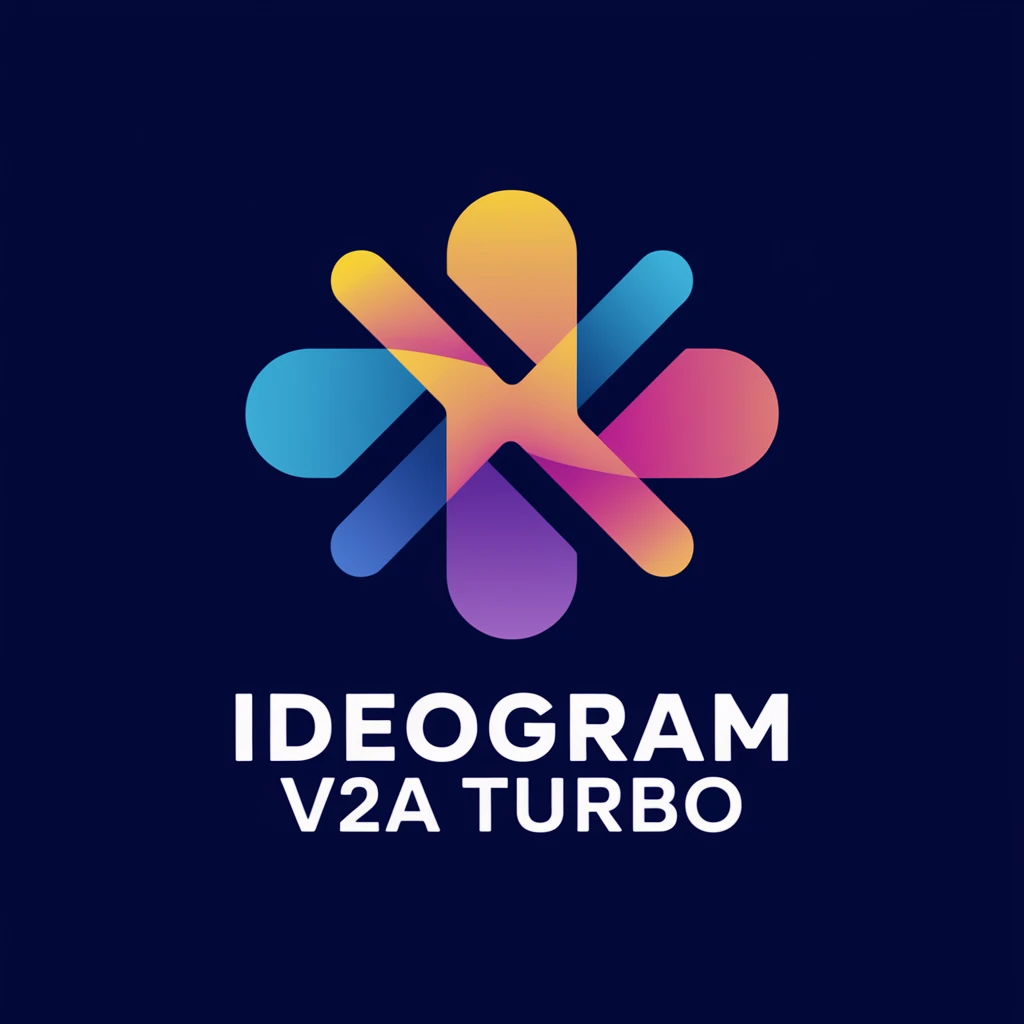 make a colorful logo of text "Ideogram V2a Turbo" emoji
