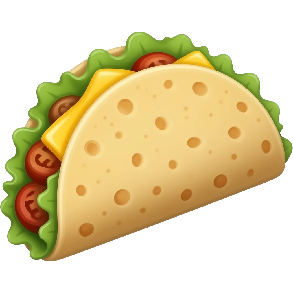 Tortilla con queso adentro sin vegetales emoji