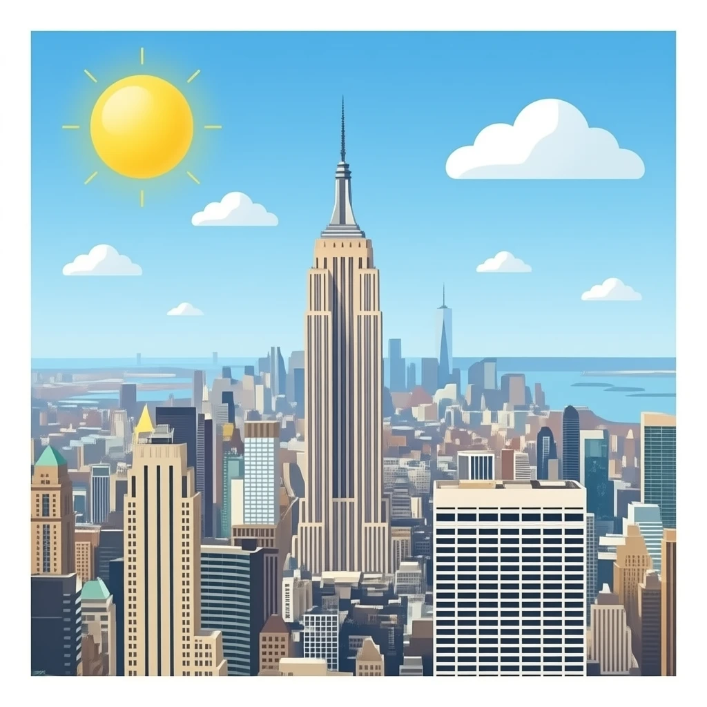 Empire State Building no background emoji