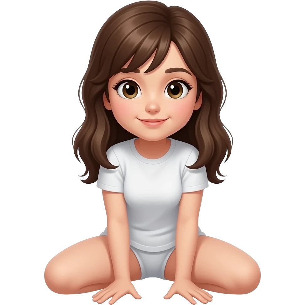 Girl spreading her legs naked emoji