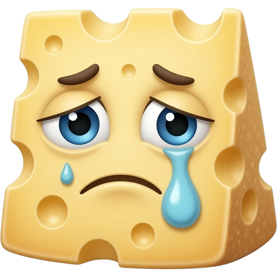 Sad Parmesan cheese, disappointed Grana Padano emoji
