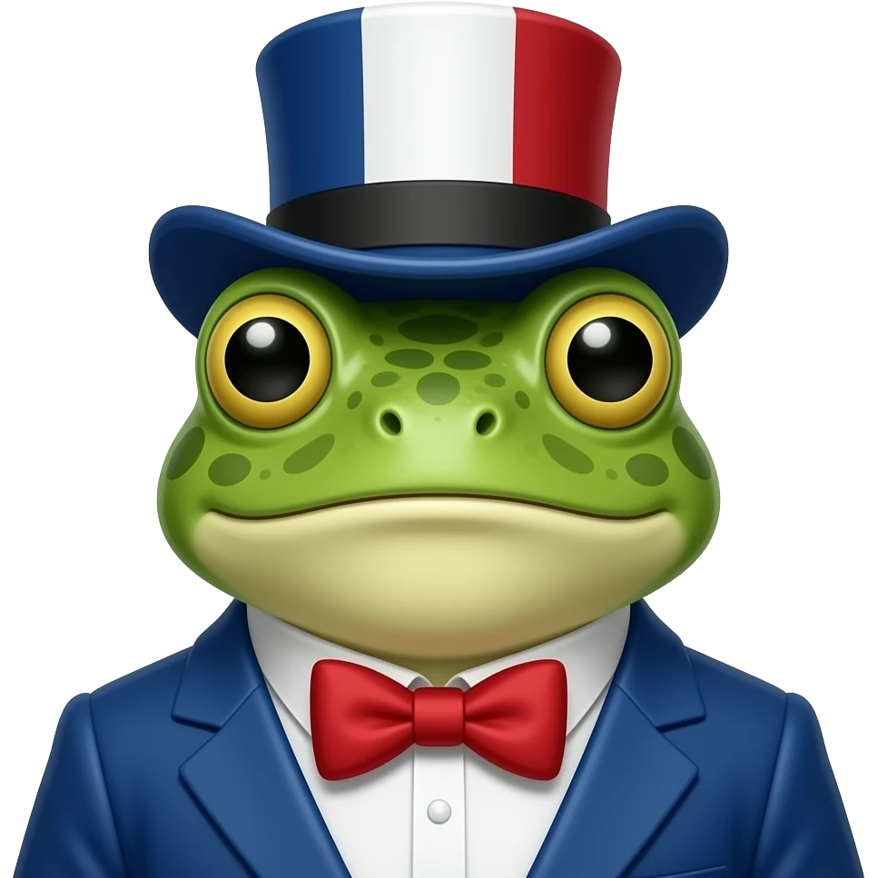 bufo the frog as a frenchman emoji