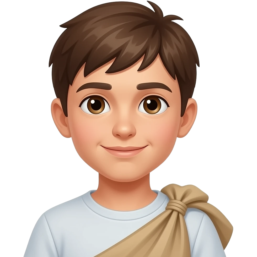 Chico con un costal de Semana Santa emoji
