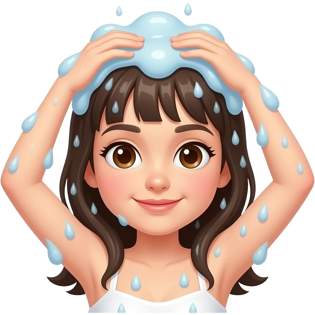 A girl taking a shower emoji
