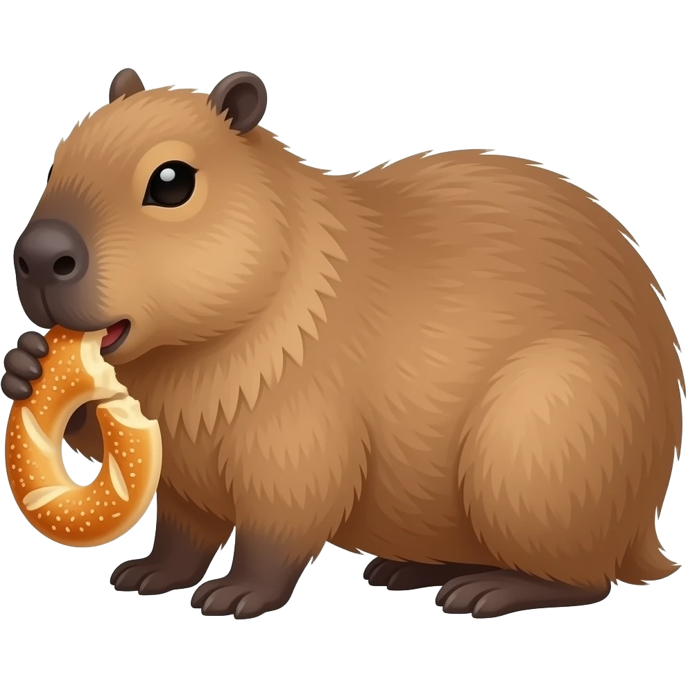 simit yiyentontiş bir kapibara emoji