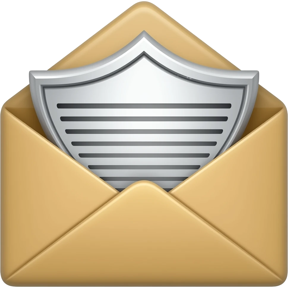 correo con escudo emoji
