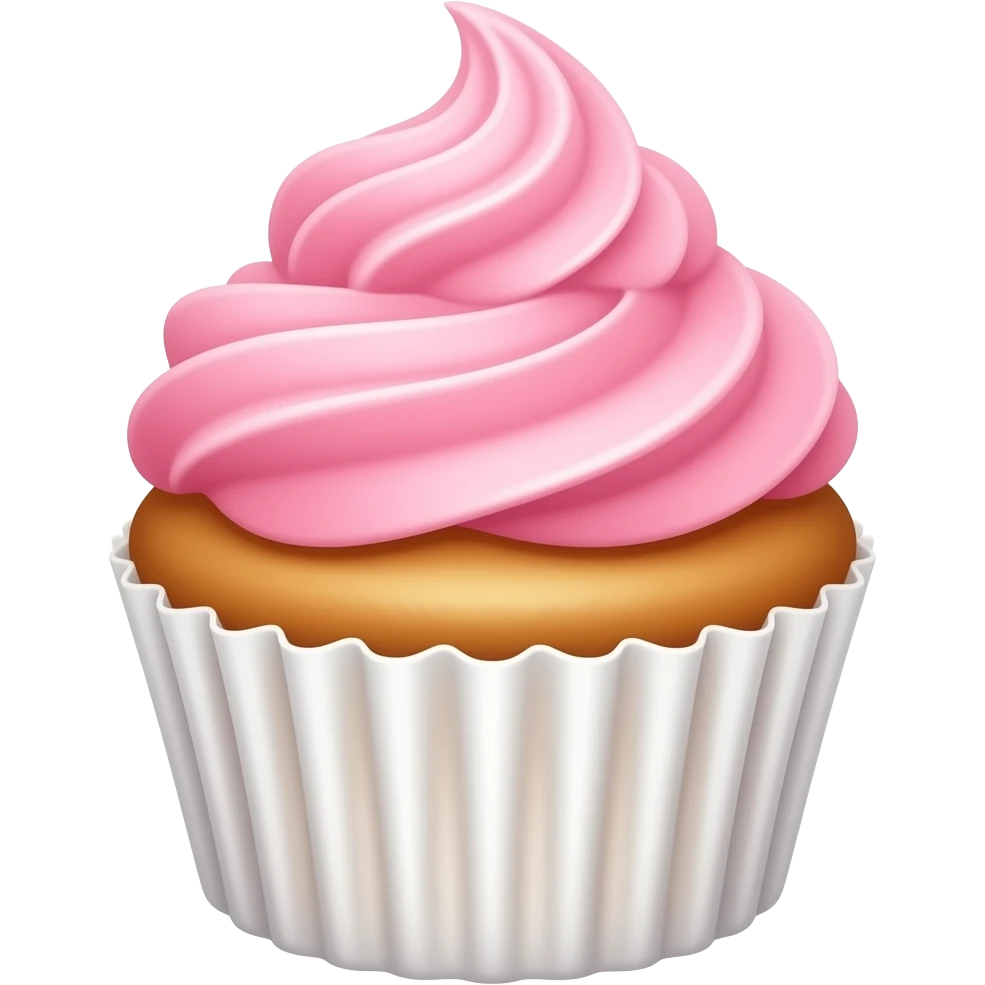 Cupcake with pink icing emoji
