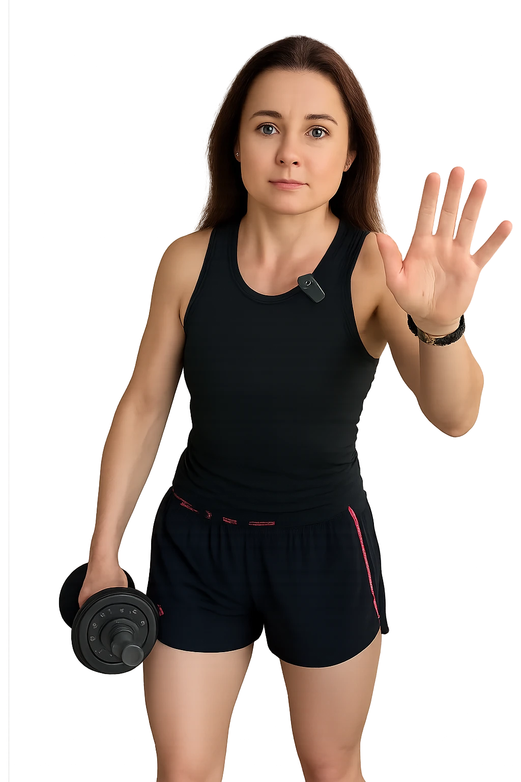 Allenamento ad alta intensità donna mentre fa pesi emoji