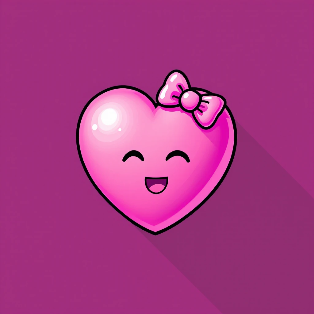 pink heart emoji with a bow emoji
