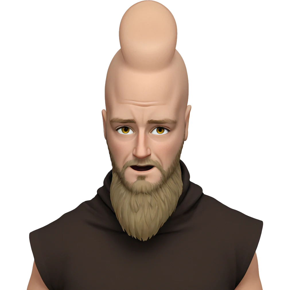bald man with beard emoji