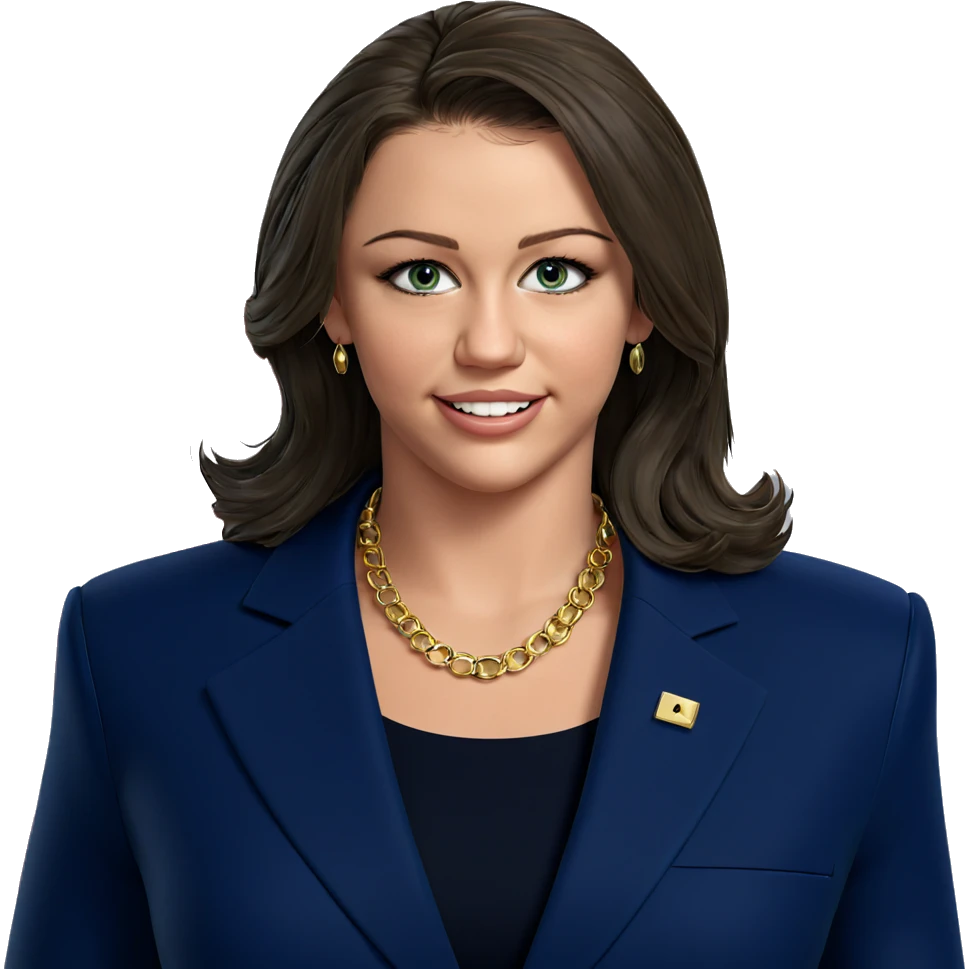 smiling girl in formal suit emoji