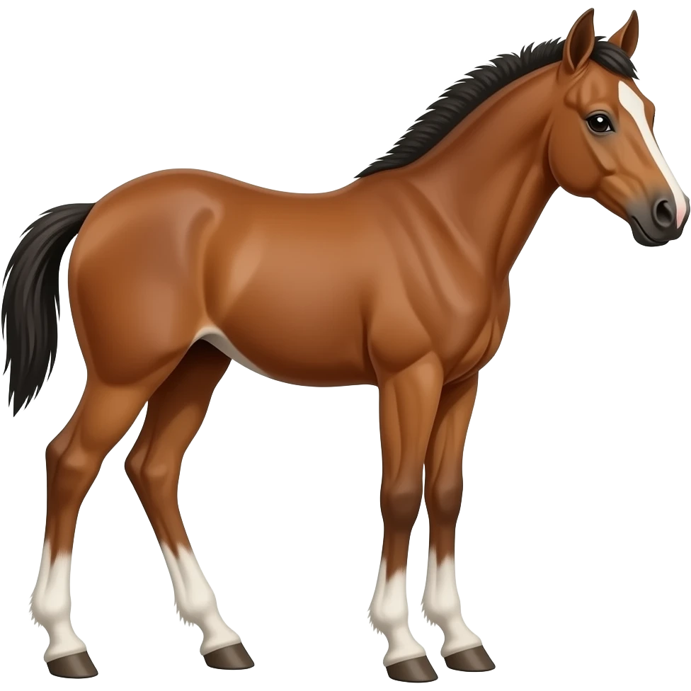 Cartoon 2d foal emoji