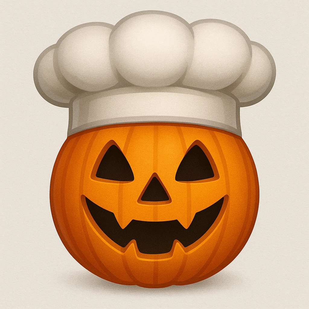 halloween emoji with chef hat emoji